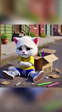 From Car Doodles to Wall Masterpieces_ 🌆✨_cute _cat _shorts _funny _kitten _ai(360P)