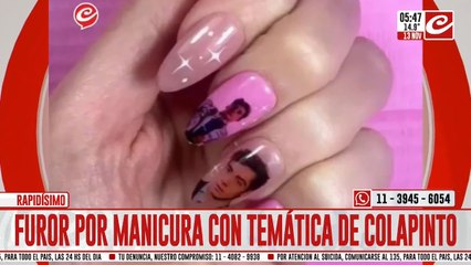 Colapinto llegó al diseño de uñas y es furor en las redes
