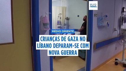 Crianças de Gaza que recebem tratamento no Líbano voltam a encontrar a guerra e a destruição