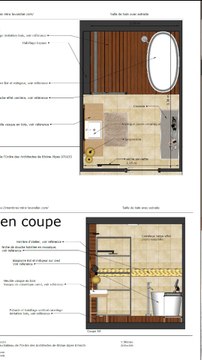 Une salle de bain avec baignoire ilot avec estrade