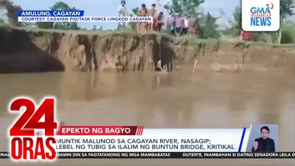 Muntik malunod sa Cagayan River, nasagip; lebel ng tubig sa ilalim ng Buntun Bridge, kritikal | 24 Oras