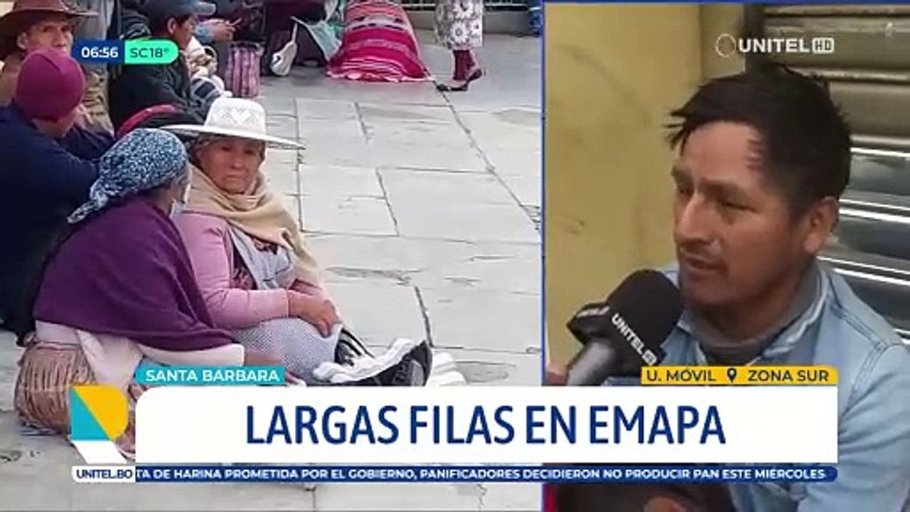 Con cartones, plásticos y frazadas, personas enfrentan el frío de la intemperie mientras hacen filas por arroz en Emapa en Cochabamba  