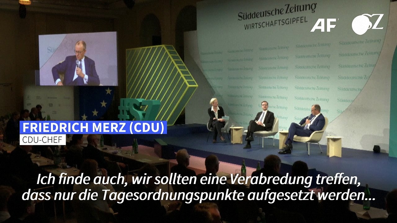 Merz ruft SPD und Grüne zu Kooperation bei Bundestags-Tagesordnung auf
