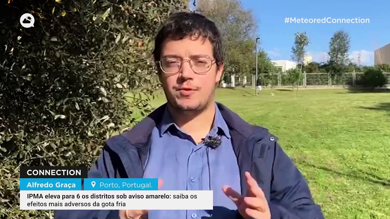 IPMA eleva para 6 os distritos sob aviso amarelo: saiba os efeitos mais adversos da gota fria