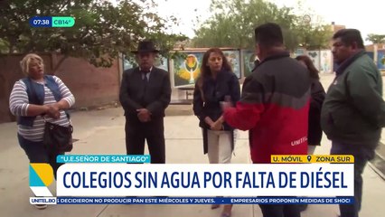 Unidades educativas de la zona sur de Cochabamba señalan que se quedaron sin agua debido a la falta diésel para cisternas