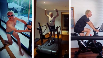 El piloto de Fórmula 1 Valtteri Bottas hace un IRON MAN en su propia casa