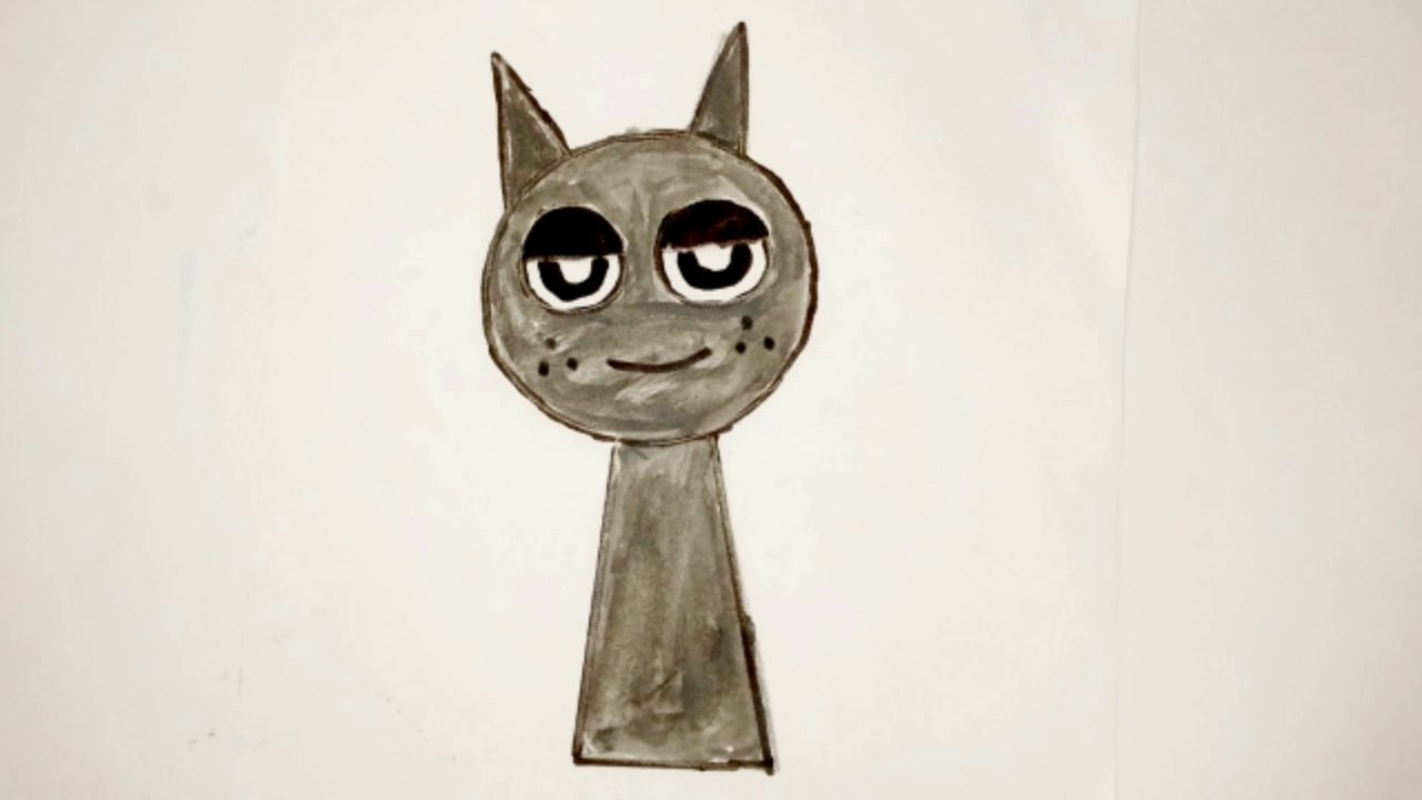 How to draw Gray Incredible Sprunki