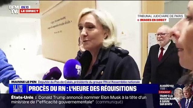 Procès du Rassemblement National: Marine Le Pen dénonce une procédure branlante