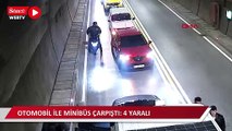 Otomobil ile minibüs çarpıştı: 4 yaralı