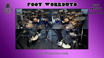Drum Exercise | Foot Workouts (Part 418 - RLLRLRRR) | Panos Geo