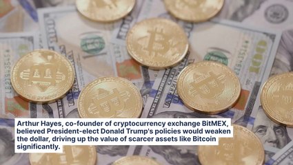 Trump's High-Inflation Regime Will Weaken The Dollar And Push Bitcoin To $1M, Says Arthur Hayes: 'Get Long And Stay Long'