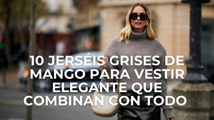 10 jerséis grises de Mango para vestir elegante que combinan con todo