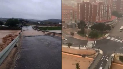 Se desborda el río Guadalmedina por Casabermeja y preocupa su cauce en Málaga ciudad