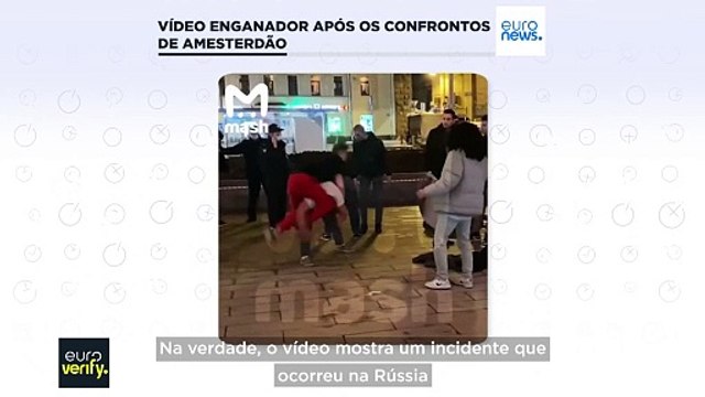 Vídeo antigo da Rússia ressurge como rixa em Amesterdão após violência com adeptos israelitas
