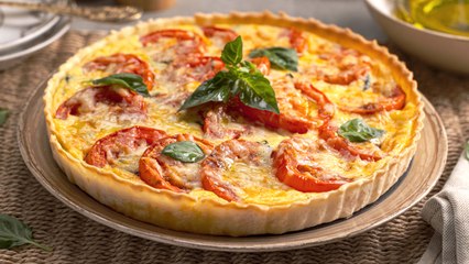 Quiche de tomate con queso manchego