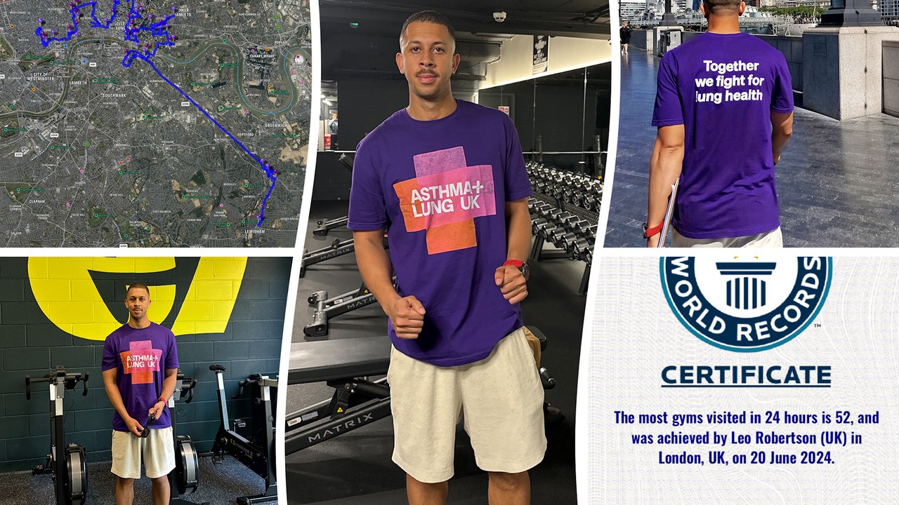 Man breaks world record for most gyms visited in one city in 24 hours - with 52