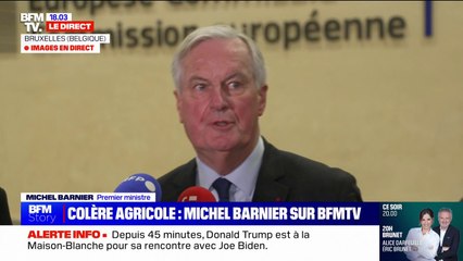 "Dans les conditions actuelles, cet accord n'est pas acceptable", estime Michel Barnier à propos de l'accord du Mercosur