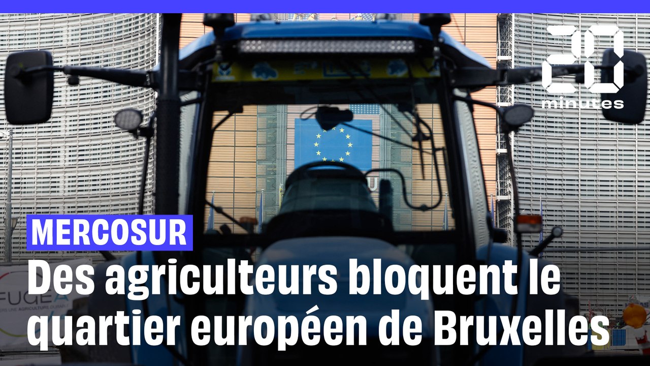 Des agriculteurs bloquent le quartier européen à Bruxelles