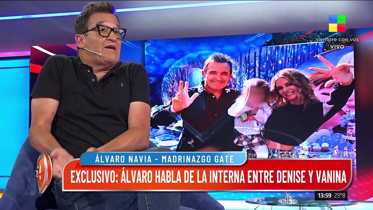 Álvaro Navia explicó por qué con Vanina Escudero decidieron bautizar a su hija son Denise Dumas como madrina