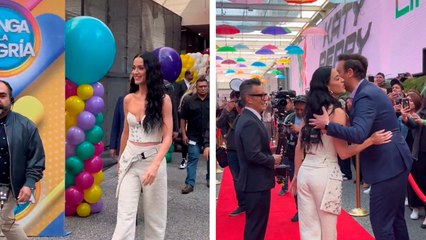 Katy Perry es recibida con alfombra roja en TV Azteca tras lanzamiento de su gira en México
