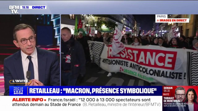 Je ne laisserai jamais rien passer : Bruno Retailleau assure avoir signalé à la justice un tweet de la députée LFI, Marie Mesmeur, après les agressions de supporters israéliens à Amsterdam