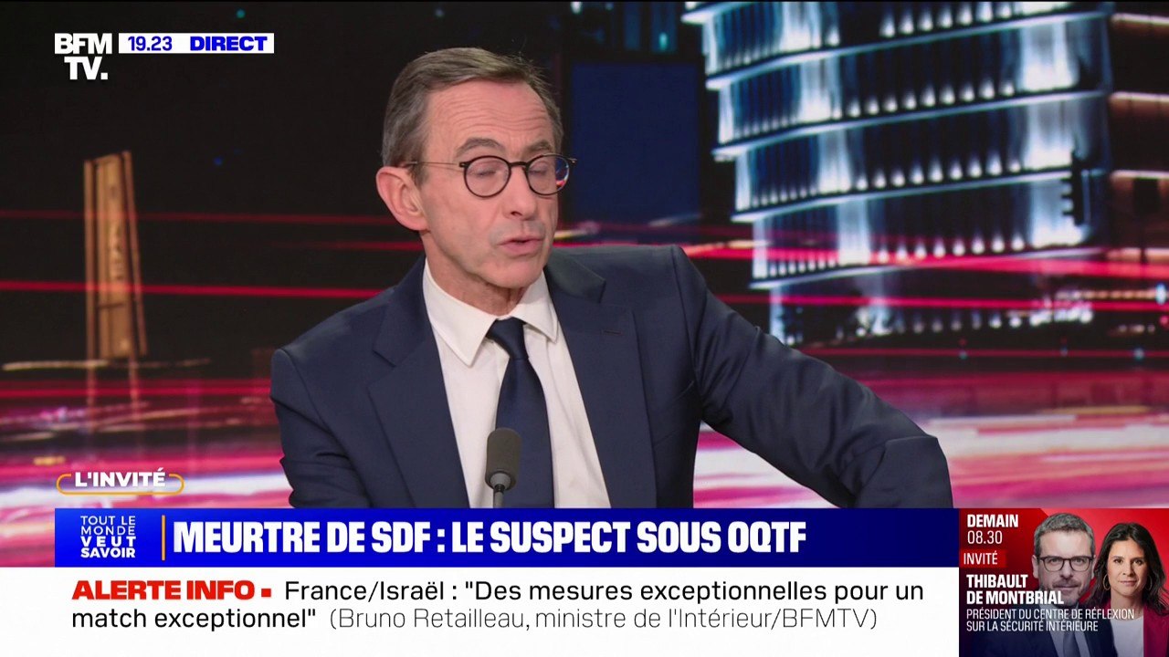 "Le droit est trop protecteur": Bruno Retailleau réagit après l'arrestation du suspect visé par une OQTF suspecté d'avoir tué un SDF