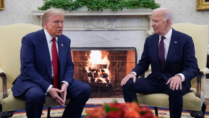 Trump agradece a Biden en el Despacho Oval que facilite la transición de poderes, porque la política "es dura"