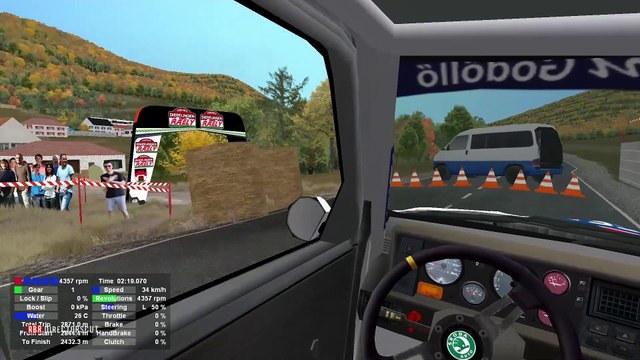 Richard Burns Rally: Rally Diepflingen 2022 Reverse, in a Skoda Favorit 136 L GrpA (XBox Controller)