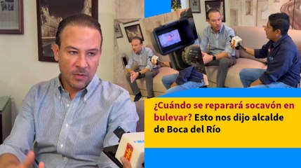 ¿Cuándo se reparará socavón en bulevar? Esto nos dijo alcalde de Boca del Río