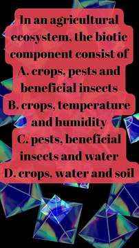 What are the components of ecosystem? The biotic components consist of......?