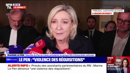 Procès RN: "Une volonté du parquet de priver les Français de voter pour qui ils souhaitent” estime Marine Le Pen