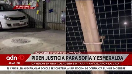 Piden justicia para las dos hermanas que cayeron en una coladera sin tapa en la alcaldía Iztacalco