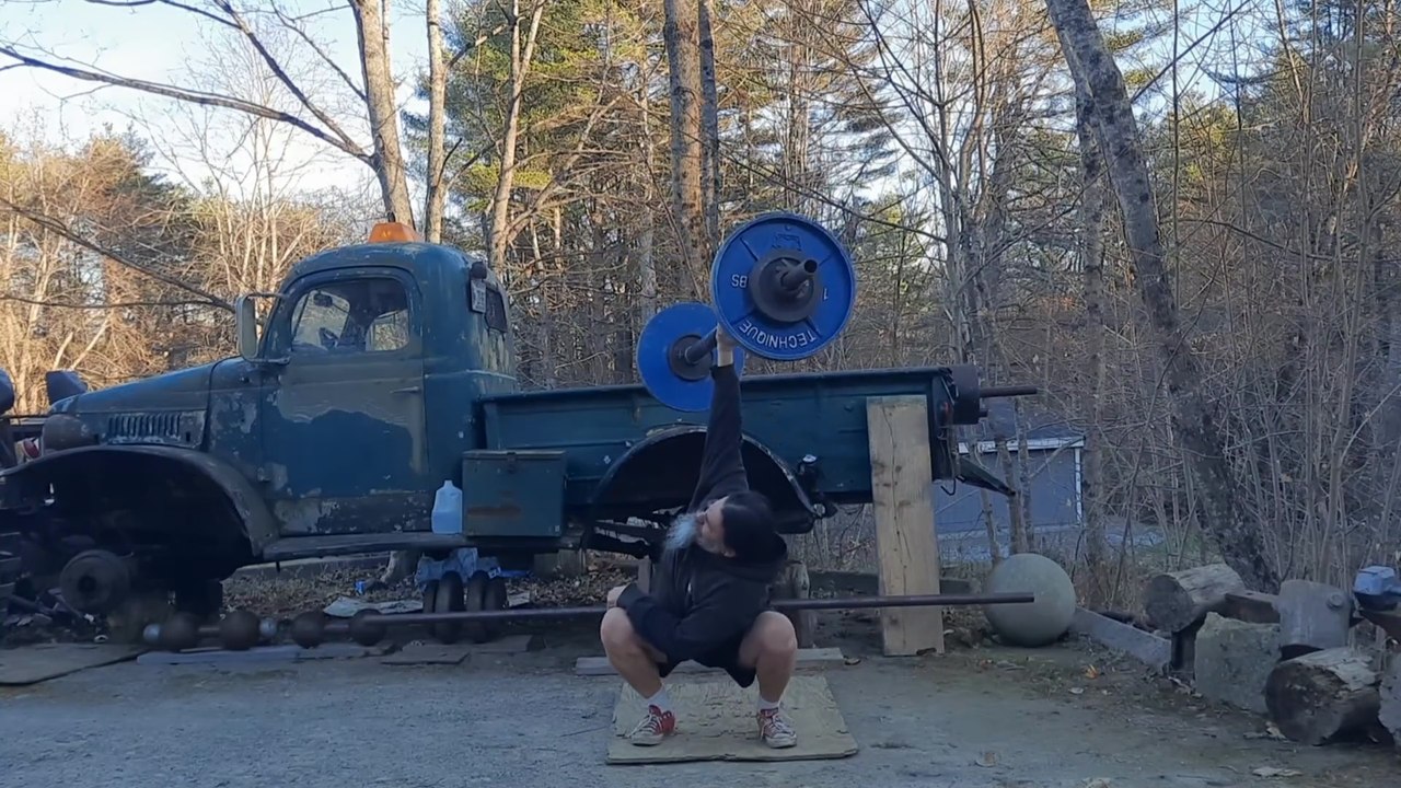 One Hand Overhead Squats! 47kg