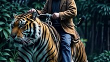 riding a tiger