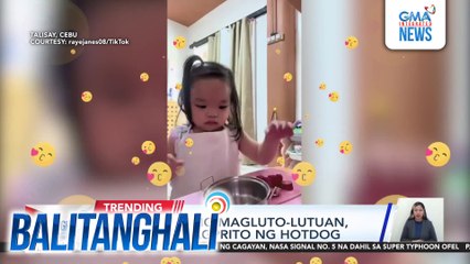 Batang mahilig magluto-lutuan, natutong magprito ng hotdog | Balitanghali