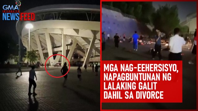 Mga nag-eehersisyo, napagbuntunan ng lalaking galit dahil sa divorce | GMA Integrated Newsfeed