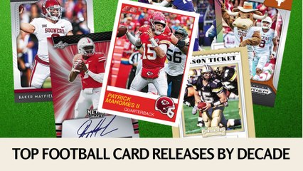 Top Football Card Releases By Decade