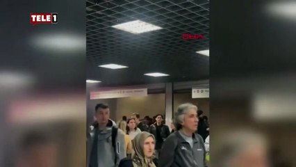 Hacıosman metrosunda yangın! Yolcular tahliye edildi