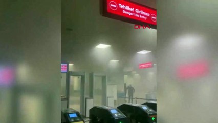 Yenikapı- Hacıosman metrosunda yangın! Her yer dumanla kaplandı...