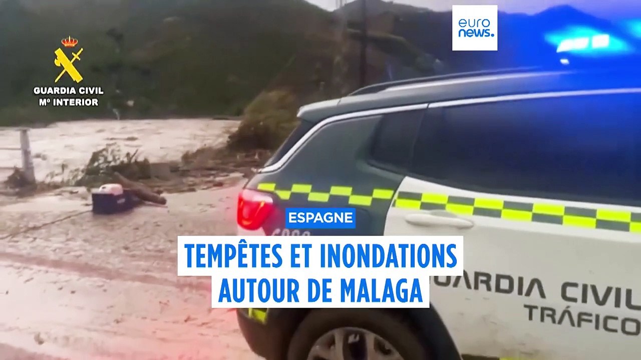 Espagne : après Valence, Malaga touché par de nouvelles tempêtes et inondations