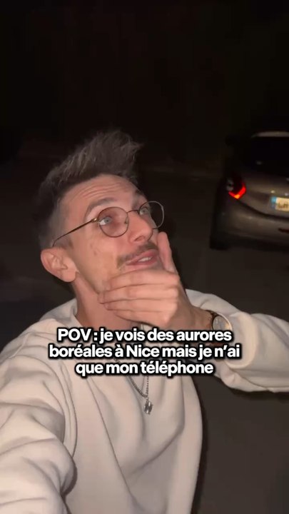 Des aurores boréales en plein Nice avec mon smartphone 😍 Vous aussi vous les aviez vues ?