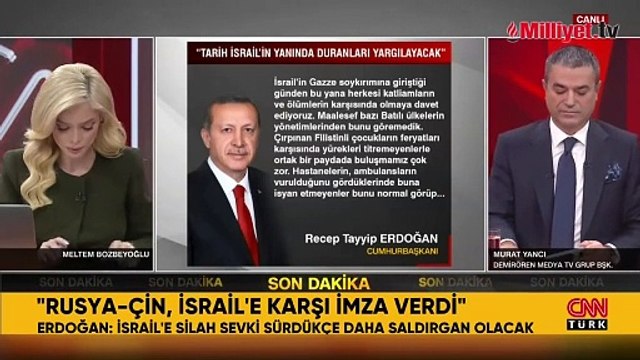 Cumhurbaşkanı Erdoğan: İsrail'e silah sevki durdurulmalı