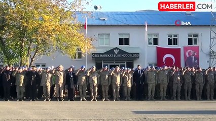 Tunceli'de, atış eğitimi sırasında şehit olan polis için tören düzenlendi