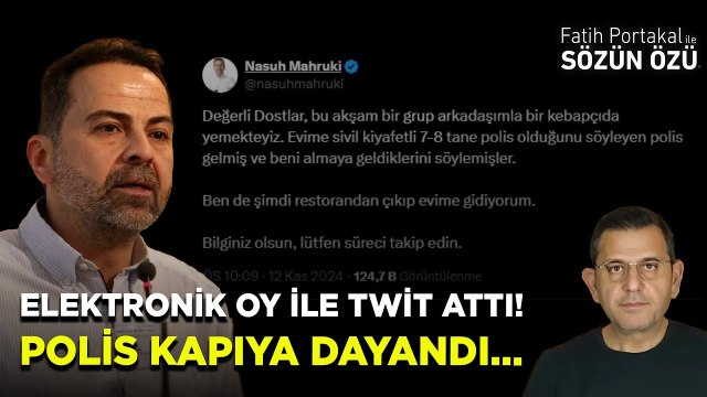 ELEKTRONİK OY İLE TWİT ATTI! POLİS KAPIYA DAYANDI...