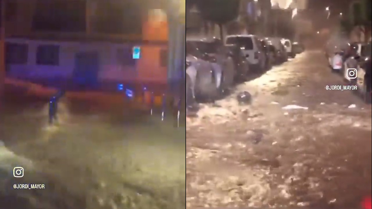 Cullera se inunda por la nueva DANA que afecta a Valencia