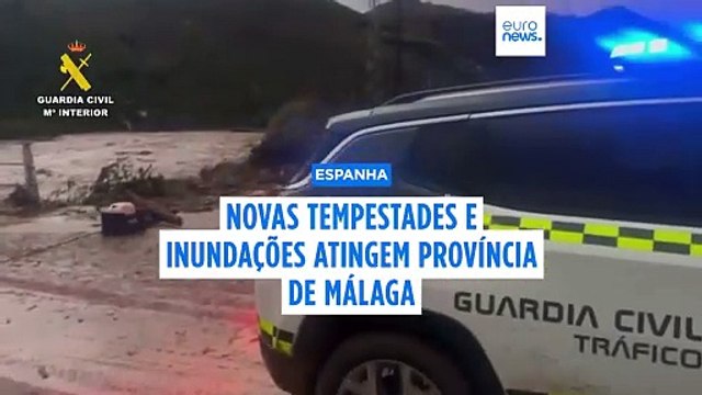 Novas tempestades e inundações atingem a província de Málaga no sul de Espanha