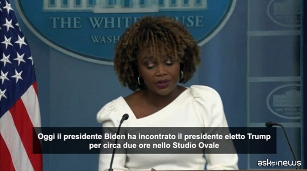Usa, la portavoce della Casa Bianca: incontro Biden-Trump cordiale