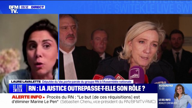 Procès du RN: Laure Lavalette estime qu'il y a une volonté de se faire Marine Le Pen, de ruiner le RN