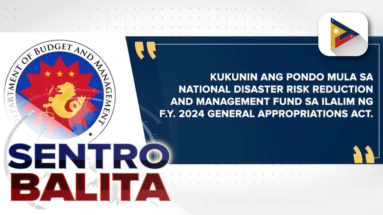 Pagpapalabas ng karagdagang P875-M na pondo para sa Quick Response Fund ng DSWD, aprubado na ng DBM