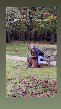 Des instants trop mignons qui vont régaler les fans du clan...Anthony Delon, Loup et Loub à Douchy